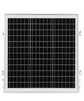 Front view of 20W 12V Solar Battery Trickle Charger Maintainer with Built In MPPT Controller Mono Solar Panel Roof Mount Kit