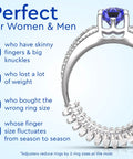 Ring Size Adjusters For Loose Rings 12 Pack Snug Up Your Fit Guards Spacers Tighteners Fits Bands Up To 6mm Reduces Size By 0.5 To 1.5 Sizes For Women And Men shown wrapped around a ring.