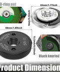 Dual Nut Set For Angle Grinders Five Eighths Inch By Eleven Threads Per Inch Quick Release Pro Grade Locking Kit dimensions
