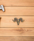 Brass Goat Head Cabinet Knob Pull Handle Vintage Animal Drawer Knob For Kitchen Cabinets And Dresser Rustic Metal Cupboard Hardware Durable Goat Head Design With Premium Craftsmanship Ideal Rustic Farmhouse Decor