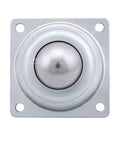 Six Pack 1-1/2 Inch Roller Ball Transfer Bearings With Swivel Caster Rollers, Beefed Up Hard Chrome Steel Balls, 360 Degree Rotation, Heavy Duty For Conveyors, Roller Stands, Transfer Equipment And Transmission Systems front view