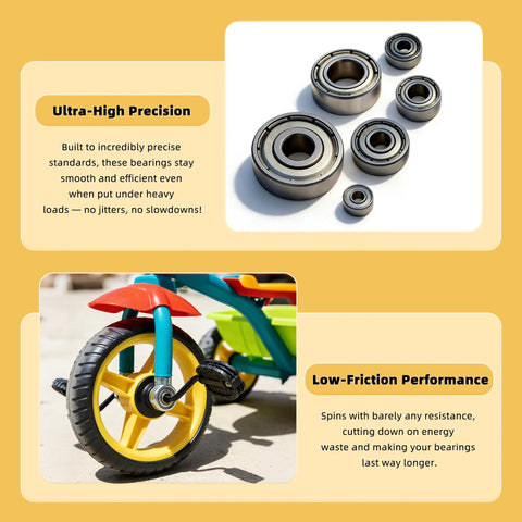 60 Piece Deep Groove Ball Bearing Assortment Kit In Six Sizes 608ZZ 693ZZ 695ZZ 626ZZ 627ZZ 6000ZZ for smooth rotation in machinery