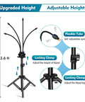 Adjustable Standing Outdoor Misting System for Patio Cooling 2.6 to 3.6 ft height with locking clamp and flexible tube