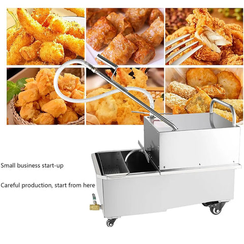 Heavy Duty Mobile Deep Fryer Oil Filter Cart With Smooth Rolling Wheels, stainless steel, designed for quick oil filtration in kitchens.
