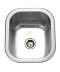 Top view of Stainless Steel Kitchen Bar And Prep Sink, 10 Inch Undermount With Strainer, Built To Last, No Fuss Durability For Home Or Apartment Kitchens