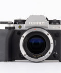 Front view of Fuji X-T5 mirrorless camera body, compatible with EF To Fuji X Mount Pro Lens Adapter With Autofocus, Focal Reducer And Speed Booster
