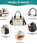 Lunch Bag With Watercolor Cowgirl Desert Mountains Cactus Design Reusable Insulated Cooler Tote Adjustable Shoulder Strap Big 12L