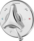 Origins 1-Handle Shower Faucet System With Pressure Balancing Valve And Diverter, Chrome Finish, front view of control dial