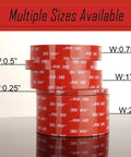 Rolls of various widths of Double Sided Mounting Tape Heavy Duty 0.25 Inch Wide 10 Feet Black Waterproof Foam Tape 5925 VHB Acrylic Adhesive
