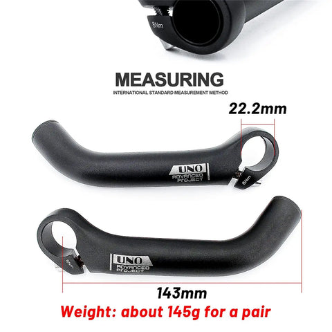 Lightweight Aluminum Bar Ends for Mountain Bikes Seven Eighths Inch MTB 6061 T6 Beefy Grippy Ergonomic Riding Horn Pair