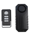Lock Down Your Ride With This Slick 113dB Wireless Bike Alarm, Featuring A Hype Beating Vibration Sensor That Screams At Thieves And Lets You Control It Remotely From 66 Feet Away In Total Black Style, black wireless bike alarm remote