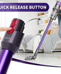 Purple Replacement Wand Extension Tube for Cordless Vacuum Cleaners Compatible with V9 V12 Slim SV18 SV20, quick release button highlighted.