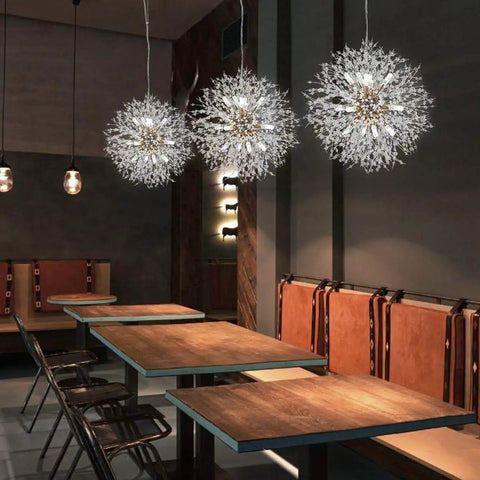 LED Firework Sputnik Chandeliers With 12 Lights Modern Crystal Ceiling Pendant In Gold Finish for dining room