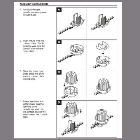 Assembly instructions for Showscape Collection LED MR16 Landscape Accent Lights Wall Wash Spotlight with illustrations.