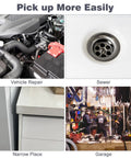 Housolution magnetic four-claw grabber tool; bendable reacher for pickup in car, sink, tight spaces, and garage.