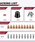 IPT60 Plasma Gouging Nozzle Set For Plasma Cutters 23 Pcs Includes Gouging Nozzles, Electrodes, Swirl Ring, Retaining Cup, Standoff