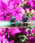 Solid Brass Garden Hose Repair Connector Kit With Half Inch Barb Fittings Dual Head Hose Repair Couplers Stainless Clamps