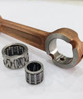 YD100 Connecting Rod With Needle Bearing Set For 2 Stroke Gas Motorized Bicycle, displaying rod and bearings