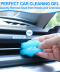 Using cleaning gel from Six Pack Car Detailing Kit With Scratch Free Interior Duster on car vent.