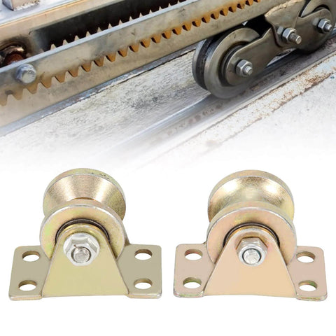 Two Pack 32mm Sliding Gate Roller, U Type Groove Wheel Track Rail, Beefy Steel Heavy Duty Roller For Industrial Gates