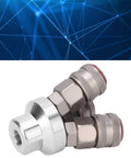 Heavy Duty 3 Way Quick Coupler For Air Tools And Pneumatic Systems With Chrome Plated Finish G One Quarter Inch Thread Carbon Steel Female
