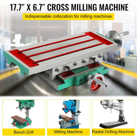 Heavy Duty Milling Working Table For Milling And Drilling Machines Cross Table With 23 By 13 Inch Footprint 2 Axis 4 Way Move