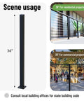 Beefy 36 Inch High Steel Cable Railing Post For Decks, Heavy Duty Middle Post With 2x2 Inch Frame, Black Powder Finish Use Cases