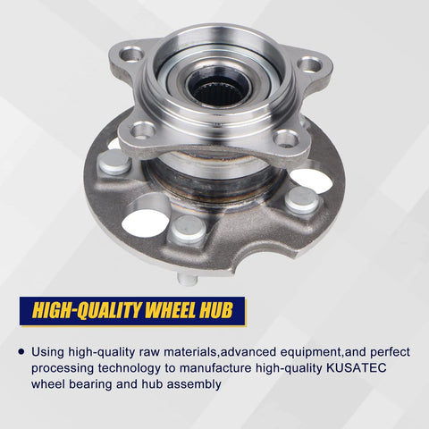 Rear Wheel Bearing And Hub Assembly 512284 For Toyota Highlander 2004 2013 Venza 2009 2016 And Lexus RX330 RX350 RX400h AWD With ABS 5 Lug Replacement