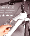Quarter Inch Drive Beam Torque Wrench With 0 To 80 Inch Pounds And 0 To 9 Newton Meters used on a bicycle handlebar.