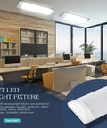 Slick Two Foot Wraparound LED Light Fixture With Soft Diffuser Glare Free 2400 Lumens 4000K Ceiling Light in modern office