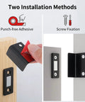 Ultra Thin Magnetic Drawer Catches Pack Of 16 With No Gap L Shaped Strike Plate installation methods adhesive screw