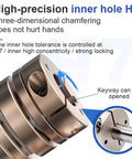 High Precision Aluminum Disc Coupling With Flex Disk Design For Dead Smooth Power Delivery Handles 8mm To 22mm Shafts D32L41mm Industrial Motor Fitment showing inner hole H7 design.