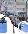Killer Performance Brushless Dc Electric Motor Pushing Ninety Thousand Rpm For Cnc Ducted Fan Kits in blue housing with wires.
