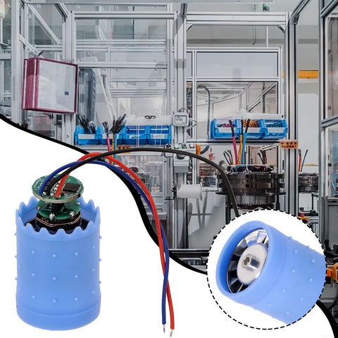Killer Performance Brushless Dc Electric Motor Pushing Ninety Thousand Rpm For Cnc Ducted Fan Kits in blue housing with wires.