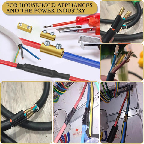 All In One Wire Connector Kit With 4 6 8 10 AWG Quick Wiring Terminals 70 Screws 35 Heat Shrink Tubes And 3 Wrenches for appliances