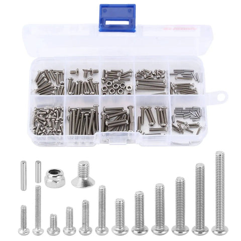 Beefed Up Stainless Steel Hex Screws Hardware Kit With Pins And Nuts M1.6 M2 M2.5 Grade 12.9 For TRX4M 1 18 RC Crawler