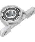 Close-up of Six Pack Pillow Block Bearing Kit 15mm Bore Self Aligning Mounts with zinc alloy inner bearings and cast iron housing.