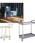 4 Pack Heavy Duty Furniture Caster Wheels With Brakes M10 M12 threaded swivel rollers displayed under a blue sofa and utility carts.