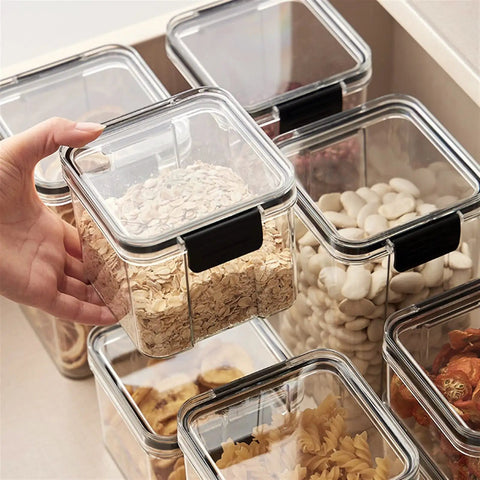 Straight Up Solid Game Changer For Your Kitchen Pantry Clear Airtight Glass Coffee Jar With Matching Spoon And Stand Sealed Food Container For Spices Or Grains holding oats storage jar.