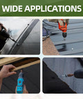 Heavy Duty Metal Roofing Screws Featuring Knockout Rubber Washers And Hex Bit Driver Ten Gauge By Three Fourth Inch self drilling into metal panels.