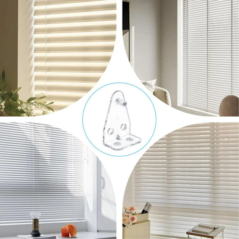 Six Clear Hold Down Brackets For Blinds 1 Inch Mini Brackets With Screws Replacement Clips For Window And Door Bottom Rails