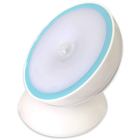 Motion Activated Battery LED Light With Magnetic Base, 360 Degree Rotating Night Lamp For Closets, Bathrooms, Hallways And Cabinets