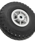 10 Inch Flat Free Tire And Wheel Assembly For Dolly Hand Trucks And Carts, Built Tough, Heavy Duty Replacement 2 Pack, Five Eighth Inch Axle Bore