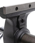 Heavy Duty 5 And A Half Inch Mechanics Work Bench Vise With Secure Grip Swivel Base For Woodworking And Metalworking Featuring 60,000 PSI Cast Iron Construction And Extra Large Anvil Surface Built Like A Tank For Pro Grade Projects, 5.5 inch cast iron bench vise with swivel base and anvil