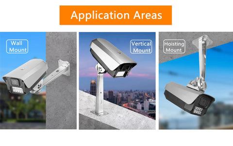 Top Shelf Universal Stainless Steel CCTV Security Camera Mount Bracket For IP Dome Cameras, Rock Solid Outdoor Indoor Wall Or Pole Stand With Cable Management System