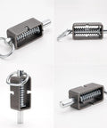 Quality Top Shelf Heavy Duty Trailer Gate Latch Weld On Spring Lock Assembly With Reinforced Latch Pins; steel latch with spring mechanism.