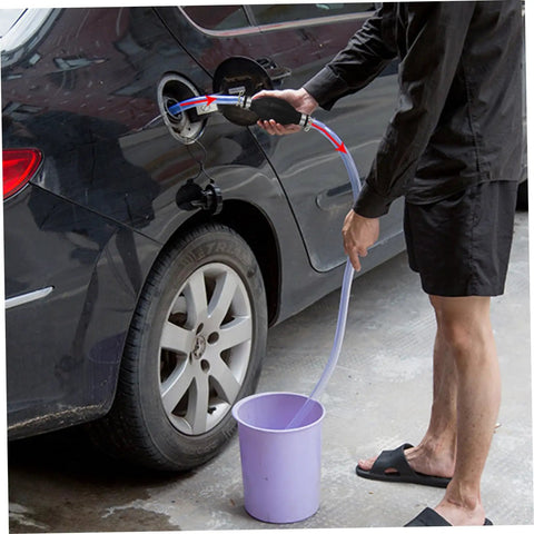 Manual Transfer Pump Siphon For Gas And Other Liquids One Way Hand Pump Portable Lightweight For Cars Lawn Equipment And Water Changes Easy To Use Perfect For Quick Oil Or Fluid Changes Without Fuss in use with car fuel transfer