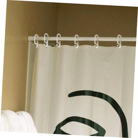 Plastic Shower Curtain Hooks Set With Smooth Glide for Windows and Bathrooms 150 Pcs Small Size Drapery Hangers on shower rod