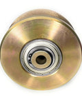 Heavy Duty Built Tough 4 Inch V Groove Gate Caster Wheel Roller With 3000 Lb Capacity Double Bearing Includes Three And A Quarter Inch Screw Washer And Nut Corrosion Resistant Sliding Roller