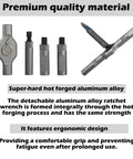 Close-up of 24 In 1 Magnetic Ratchet Screwdriver Set S2 Steel Bits showing super-hard aluminum alloy and ergonomic design.